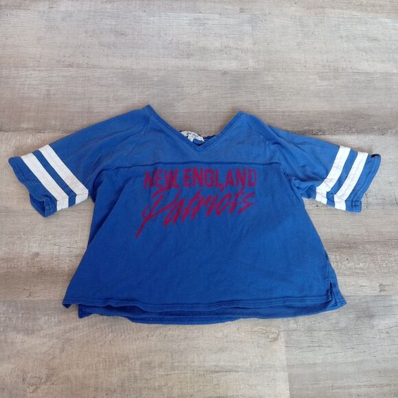 Junk Food Womens NFL New England Patriots Loose Fit V-Neck Shirt Size L - Picture 2 of 8